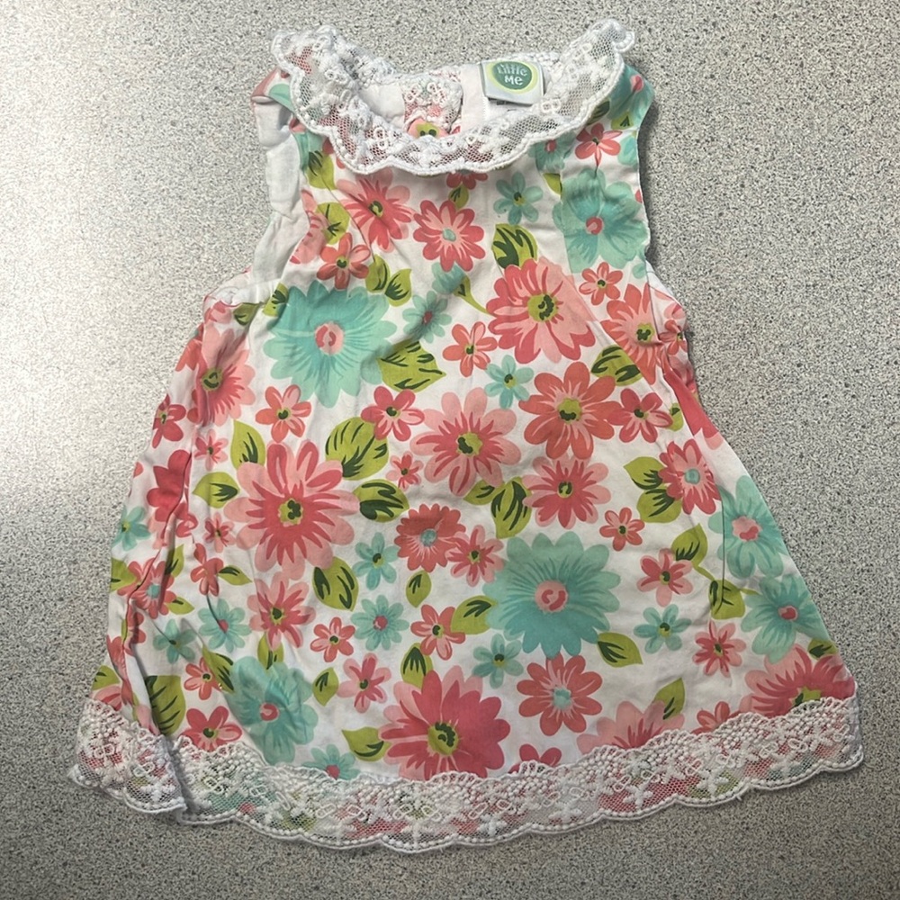 Little Me fancy floral lace dress